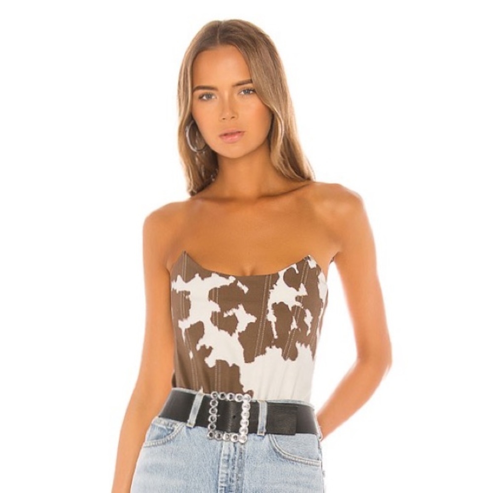Miaou Cow Print Corset